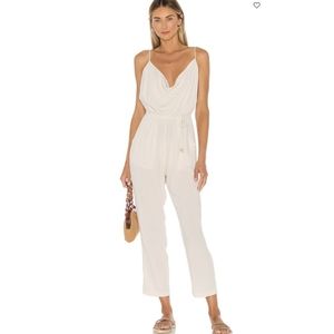 INDAH x REVOLVE Poe Cowel Neck Jumpsuit in Natural Size Small